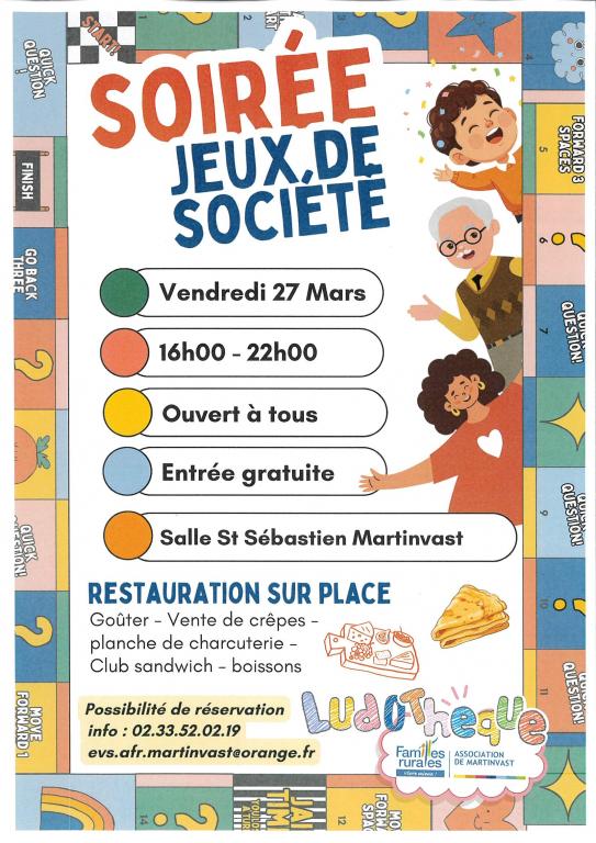 Soir�e Jeux de Soci�t�